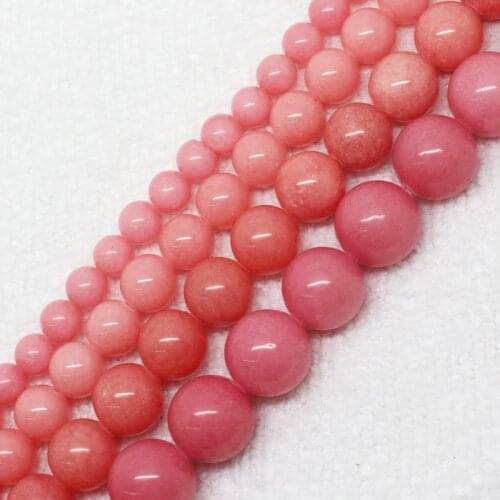 Pink Jades 4-12mm Round Loose Beads 15",BeadsFor DIY Jewelry Making !We provide mixed wholesale for all items
