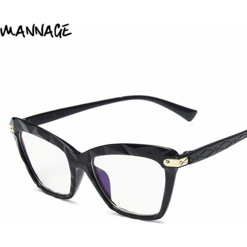Women Fashion Cat Eye Eyeglasses Frame Anti Blue Light Glasses Clear Lens Blue Light Blocking Computer Eyewear