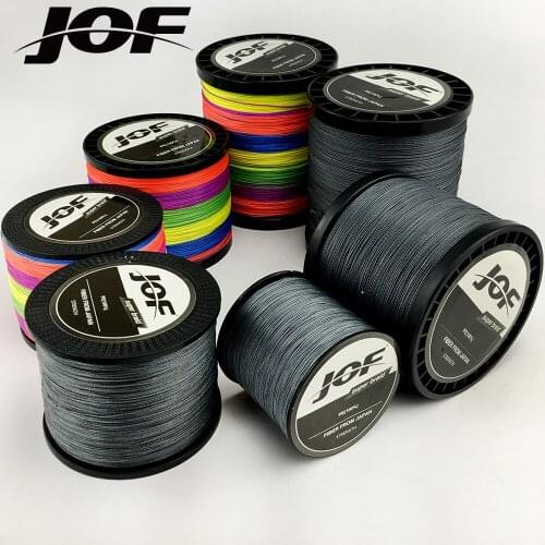 JOF Fishing Line 1000M 500M 300M PE Multifilament Braided Fish Line 12 Strands 25lb-135lb Carp Fishing Rope Cord Fishing Tackle