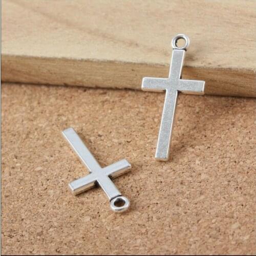 20pcs/lot Metal Cross Charms Antique Bronze Silver Color Cross pendant DIY Handmade jewelry Cross pendant for jewelry craft