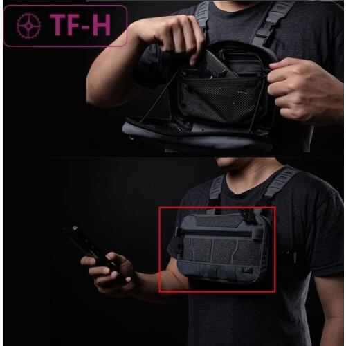 Multifunctional Breast Bag For Outdoor 500D Cordura Large Capacity Place Mobile Phone Suitable For Vest Accessories Wearable