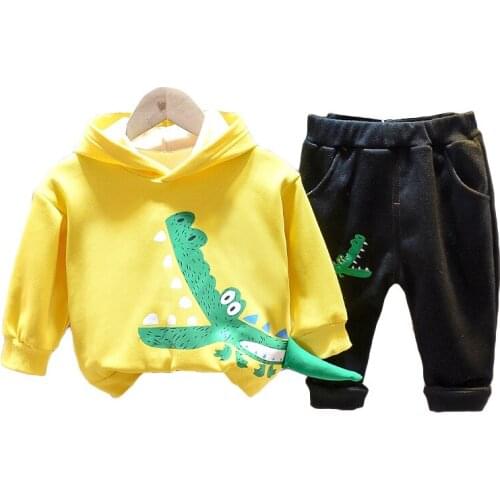 Autumn Winter Fashion Baby Girl Clothes New Children Boys Sports Thicken Hoodies Pants 2Pcs/sets Toddler Costume Kids Sportswear