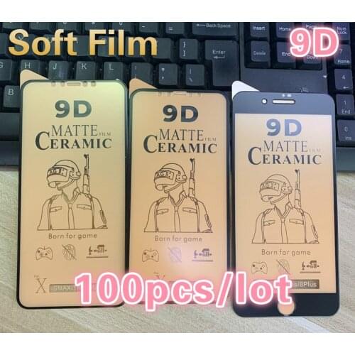 100Pcs 9D Matte Soft Ceramic Film For iPhone 12 11 Pro Max Mini X XR XS Max 8 7 6 Plus SE 2020 Full Glue Cover Screen Protector