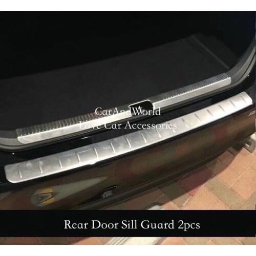 Stainless Steel For Toyota Camry XV70 2018 2019 Car Rear Trunk Bumper Protector Tailgate Cover Door Sill Pedal Trims Accessories