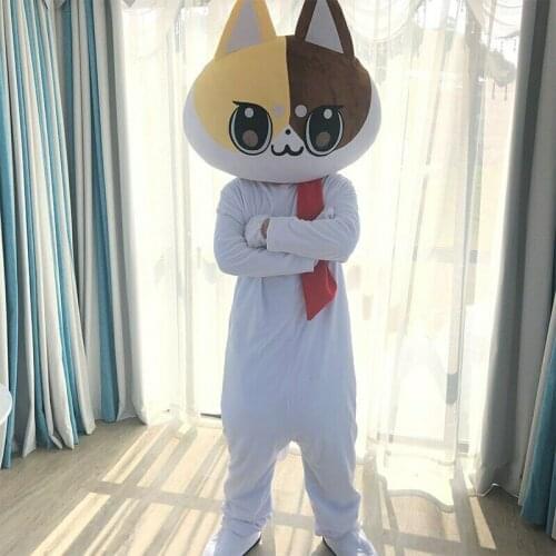 New Happy Carnival Mascot Halloween Two Color Cat Acting Performance Costume Adult Use Birthday Party Advertising Parade Set