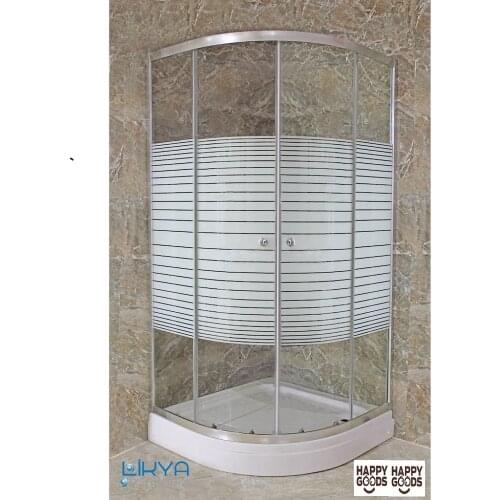 SUPER SET Bathroom Shower Roller Panel Cabin Cabinet Room Corner Shower Enclosure + Base FULL SET Chrome Finish Wall Mounted HG2