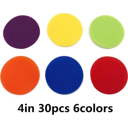 Mark Its Sitting Carpet Spots to Educate, Pack of 30 Rug Circles Marker Dots for Preschool, Kindergarten, and Elementary