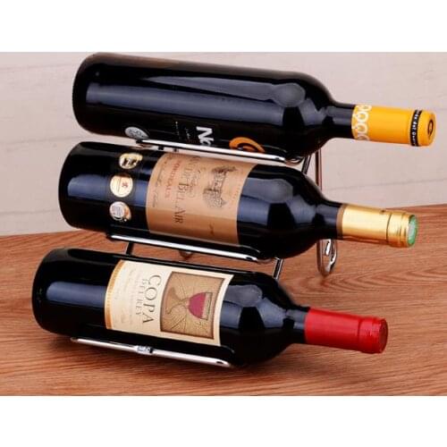 Simple Electroplating Craft Wine Rack Stainless Steel Red Wine Beer Wine Holder Household Wine Bottle Rack Accessories Wine rack