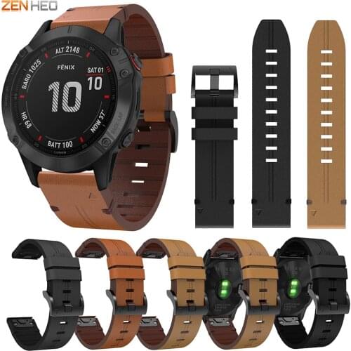 22mm 26mm Leather Strap For Garmin Fenix 6/6X Pro Quick Release Watchband for Garmin Fenix 5/5 Plus/5X Smart Watch Band