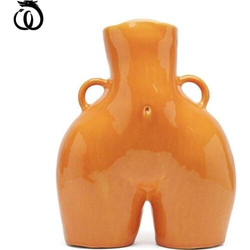 WU CHEN LONG European Style Body Art Vase Creative Living Room Bedroom Flower Arrangement Flower Pot Home Decor Sculpture A2863