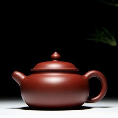 Yixing genuine purple sand master handmade teapot Zhu mud dahongpao mud Bianying Zisha teapot capacity 220cc