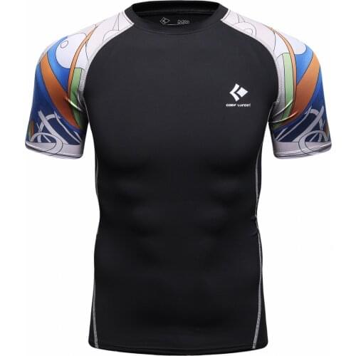 Factory short sleeves men custom diving surfing rash guard top OEM accept rashguard