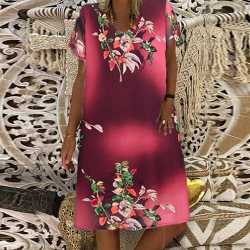 Big size dress women summer dress Loose short sleeve Polka dots patchwork dresses plus size women clothing dress