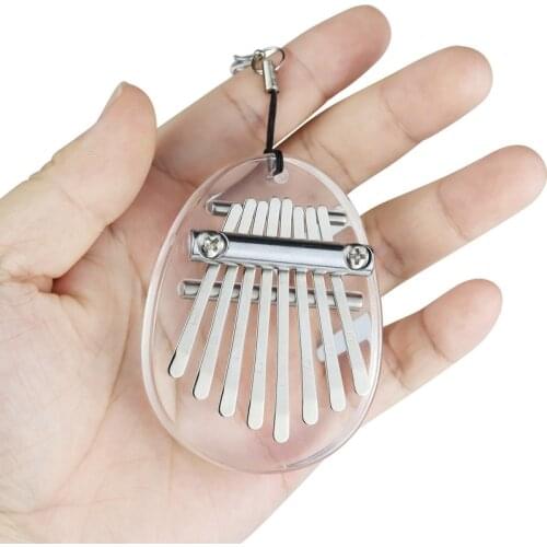 11.5*8.5*3cm Mini Thumb Crystal Kalimba Mini Kalimba Musical Keyboard Instrument for Beginners Gifts Accessories Luthier Tool