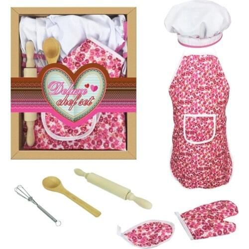 11 PCS Kitchen Toys Cooking Kitchenware Set Baking Tools Aprons for Girls and Children Complete Kids Cooking and Baking Set
