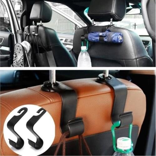 2Pcs Car Vehicle Back Seat Hook Rear Headrest Organizer Hanger Storage Hook For Bag Handbag Umbrellas Car Accessories