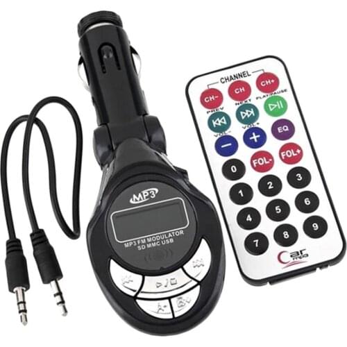 4in1 Car MP3 Player Wireless FM Transmitter Modulator USB CD MMC Remote Contro fm transmitter bluetooth car car bluetooth