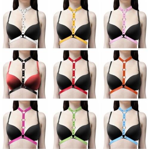 Body Bondage Straps Chest Stylish Accessorie Bdsm Rave Wear Punk Gothic Harness Fashion Adjust Handmade PU Leather Harness Belts