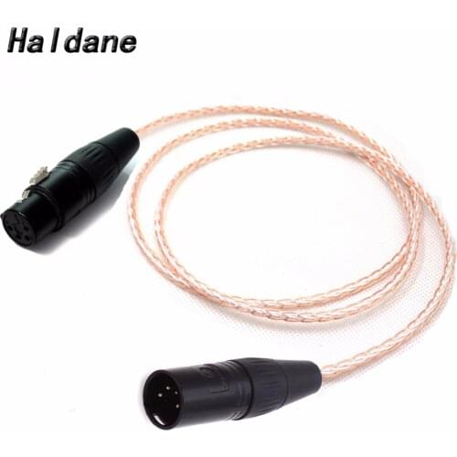 Free Shipping Haldane 8 cores Copper Silver Plated Mix Extension Cable 4Pin XLR Male to 4Pin XLR Female Audio Upgrade Ca