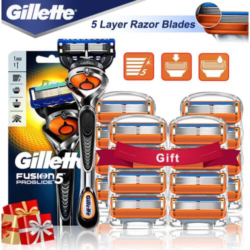 Gillette Fusion 5 Proglide Safety Razor Straight Shaver For Men Shaving Machine With Blades Shave Cassettes For Beard Shaving