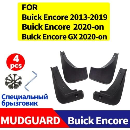 Mudflaps Front Rear 4pcs FOR Buick Encore Mudguards Fender Mud Flap Guard Splash Mudguard Car Accessories Auto Styline 2013-2021