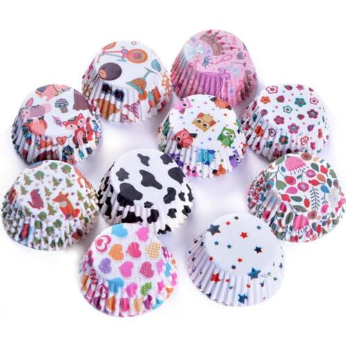 100Pcs Cake Paper Cups Muffin Cup Baking Mold Cupcake Party Supplies Home & Kitchen Bakeware Pastry Tools