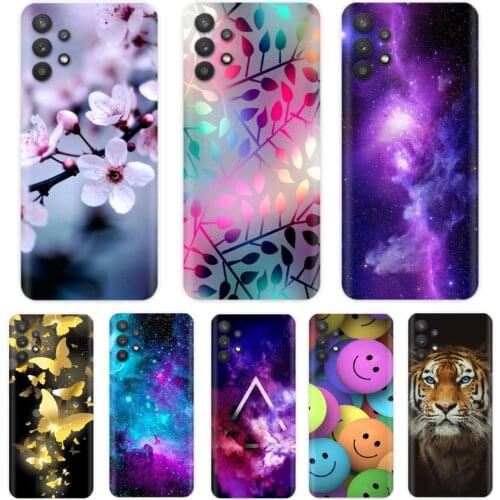For Samsung A32 5G Case Soft Silicone Tpu Back Phone Cover For Samsung Galaxy A32 A 32 GalaxyA32 A326B 6.5" Bumper cat flower