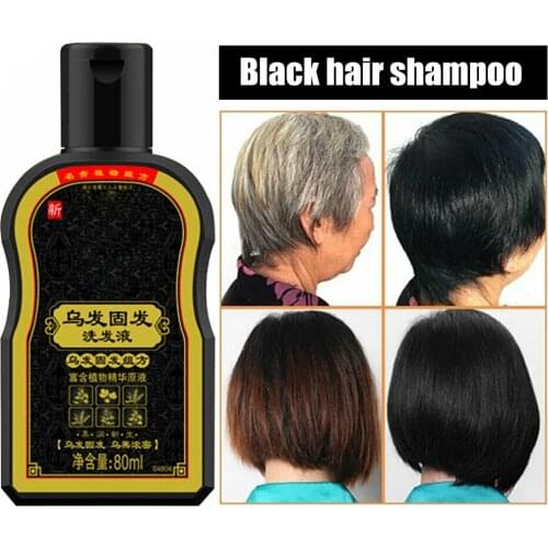 Black Hair Shampoo for Grey Hair Reverse Women Men Solid Hair Anti-Dandruff WH998