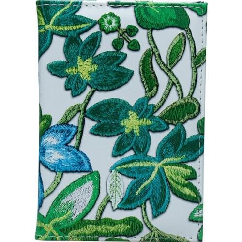 Flower Netherlands Passport Cover Russian Passport Holder Leather Small fresh Passport Bag Girl Passport Wallet Card Holder