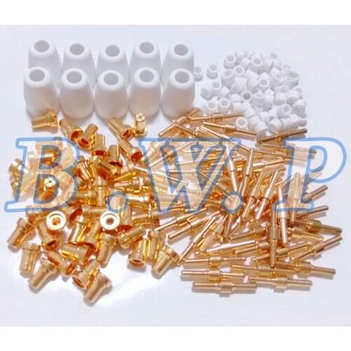 40A PT-31 LGK40 Extended Electrodes and Nozzles kit for Air Plasma Cutter 40D CUT40 50D CUT50 Super 200P, 190pcs