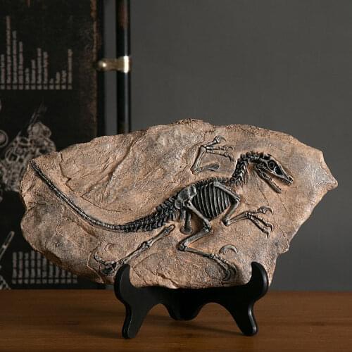 NORTHEUINS Resin Dinosaur Fossil Figurines Retro Animal Statue Miniature Interior Living Room Decor Souvenirs for Home Gifts
