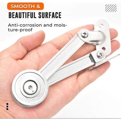 Hydraulic Randomly Stop Hinges Kitchen Cabinet Door Adjustable Matte Hinge Furniture Lifting Flip Plate Support Hardware