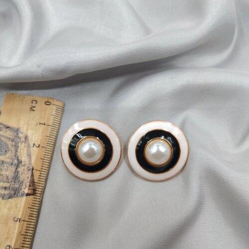 And American Qingdao jewelry earrings, versatile personality, fashionable drop glaze, real gold silver pin Earrings d89