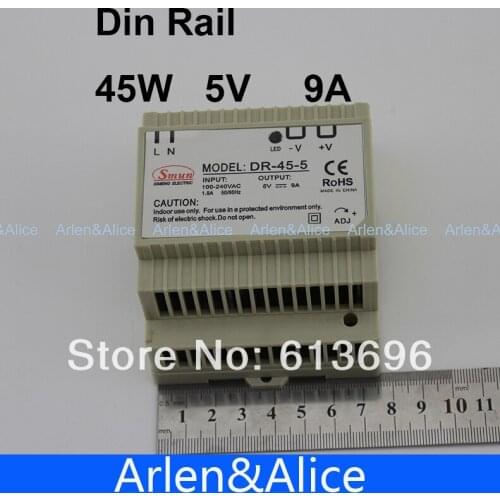 45W 5V 9A Din Rail Single Output Switching power supply