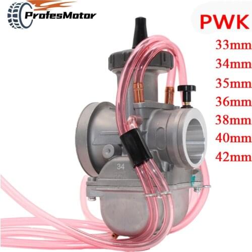 For Keihin Pwk 33-36 38 40 42 mm Motorcycle CarburetorCarburetor 4 Stroke Engine Racing Parts Scooters Dirt Bike with Power Jet