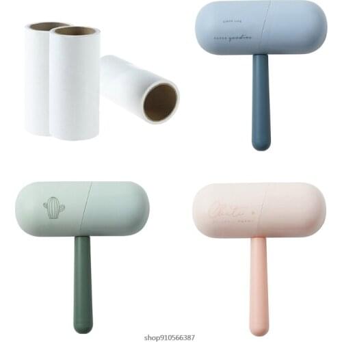 Nordic Capsule Sticky Paper Roller Dust Paper Tearable Replaceable Adhesive Brush Clothes Lint Brush Hair Remover ly1 wholesales