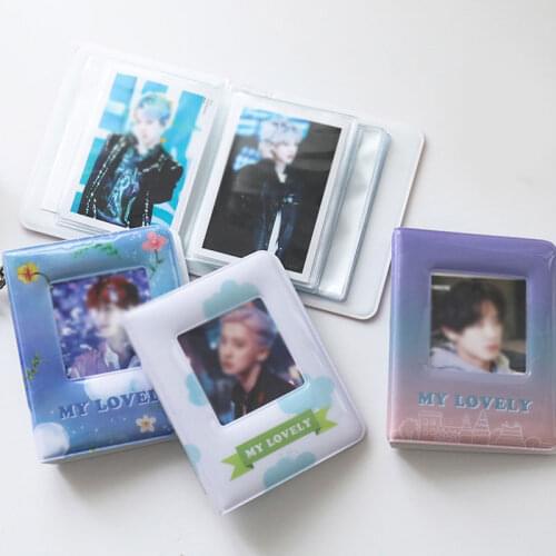 Cartoon 3 Inch Photo Album 36 Pockets Square Hollow Out photocard holder Mini Photo Holder Scrapbook for photos collect book