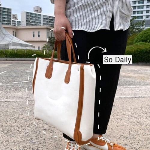 Tidog Mens Korean-Style Solid Color File Shoulder Handbag tote bag