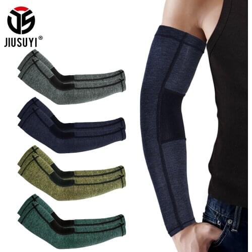 Men Cooling Arm Sleeves Running UV Protection Outdoor Fishing Cycling Armwarmer Women Summer Sunscreen Breathable Cuffs Cover