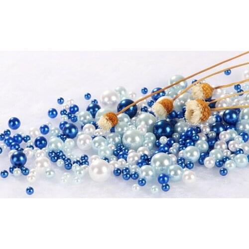 No Hole Pearl 200Pcs ABS Round Acrylic Imitation Pearl Beads for Jewelry Making /Nail Art /Phone Decoration/Wedding Craft