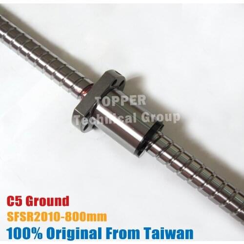 Taiwan TBI original SFS2010 ballscrew 800mm C5 ground with SFS type ball but 10mm lead for CNC kit SFS