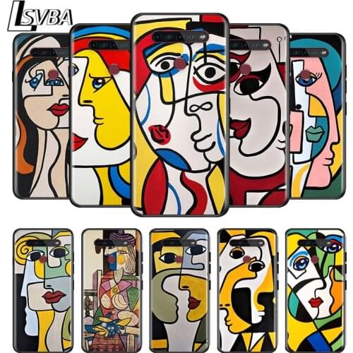 Picasso Abstract Art For LG G8 V30 V35 V40 V50 V60 Q60 K40S K50S K41S K51S K61 K71 K22 K31 K42 K92 ThinQ Black Soft Phone Case