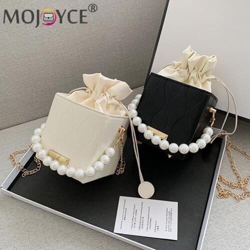 Casual Leather Pure Color Handbag Purse Women Pure Color Mini Square Box Drawstring PU Shoulder Crossbody Bag