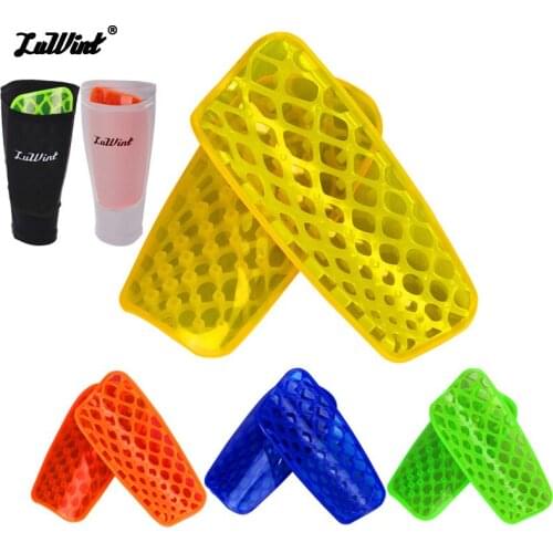 Transparence Honeycomb Sccoer Shin Guard for Men Soccer Shin Pads And Football Shin Pads Double Layers Socks Fixed Sleeve