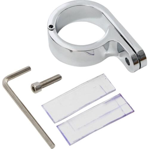 Universal Motorcycle Chrome Handlebar Mounts Clamp Clock 32mm 1 1/4" For Harley Honda Yamaha Suzuki Kawasaki