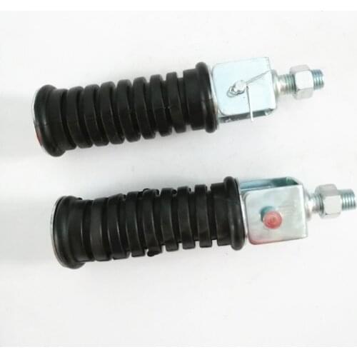 Black Universal Motorcycle Motor Bike Folding Footrests Footpegs Foot Rests Pegs Rear Pedals Set Parts