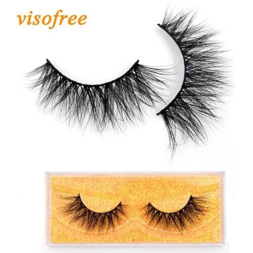 Visofree 5D Mink Lashes Cruelty-free Mink 3D Eyelashes Handmade Full Strip Lashes Crisscross False Eyelash Makeup Eyelashes 6D83