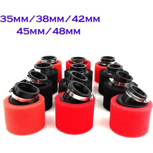 35mm 38mm 42mm 45mm 48mm 50mm stright and Bend Elbow Neck Foam Air Filter Sponge Cleaner Moped Scooter Dirt Pit Bike cycle