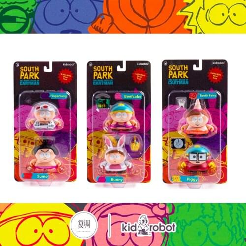 South Par The Many Faces of Cartman Fingerbang and Sumo Toothfairy and Piggy Beefcake Cute Action Figure Ornaments Toys