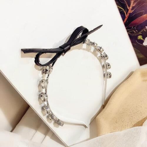 Korean Fashion Bowknot Hairband With Rhinestone Crystal For Women Girls Jewelry Hair Accessories Fine Gifts